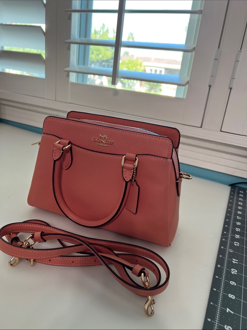 Coach Darci coral bag and dust bag
